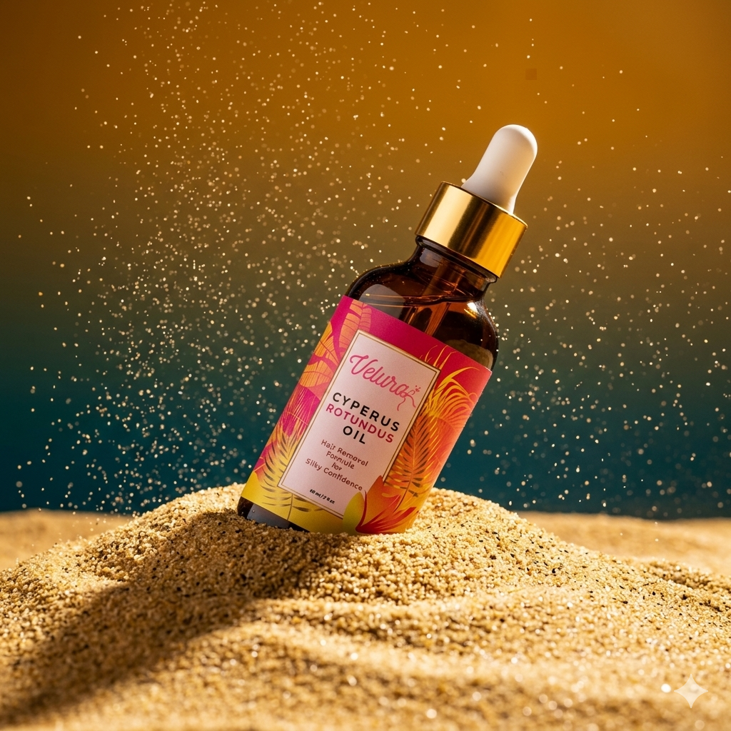 Velura Cyperus Rotundus Oil Natural Hair Reduction Formula for Silky Smooth Skin | 60ml